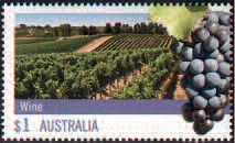 Wein-Briefmarke Australien Wein-Briefmarke Australien